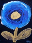 Blue, blue, blue, 2013, acrylic/paper on canvas, 80×60 cm