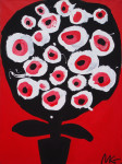Rosebush, 2014, acrylic/paper on canvas, 80×60 cm
