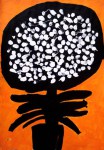 Budding (on Orange), 2013, acrylic/paper on canvas, 86×61 cm