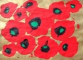 Poppies, 2012, acrylic/paper, 86x61cm
