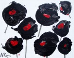 Black Poppies, 2013, acrylic/canvas, 70×100 cm