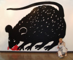 The King of Rats, wall painting seccion open for audience, June 2012, Art Vilnius art fair, Frnats Gallery Space booth
