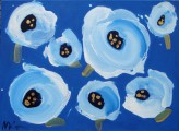 Blue Field, 2013, acrylic/paper on canvas, 61×86 cm