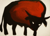 Bull, 2014, acrylic/paper on canvas, 50×70 cm