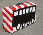 Ahead Only! 2010, suitcase painted with enamel
