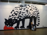 Wordless, wall painting seccion open for audience, June 2011, Art Vilnius art fair, Frnats Gallery Space booth