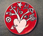 My Tender Heart, 2003, ceramics, marker