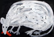 Мышь белая, 2012, бумага, тушь, акрил, 64х86 см