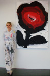 Black Rose (Bregenz), 2014, acrylic/canvas, 150×90 cm
