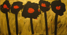 Poppies, 2012, acrylic/canvas, 56×108 cm