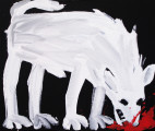 Белый волк, 2013, акрил/холст, 100х120 см