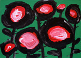 7 Roses, 2015, acrylic / paper on canvas, 61×85 cm