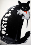 Prey (Cat & Rat), 2013-15, acrylic/canvas, 130×90 cm