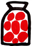 Jar (Red Fruits), 2012, 70×50 cm, acrylic/canvas
