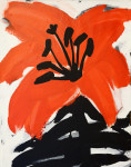 Большая Красная Лилия, 2015, 125х90 см, акрил/холст