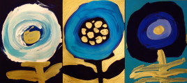 Blue Eyes, 2015, 3(40×30 cm), acrylic/canvas