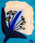 Голубая Лилия, 2016, 60х50 см, акрил/бумага