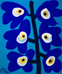 Blue-Blue-Blue, 2016, 60×50 cm, acrylic/paper