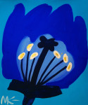Синий тюльпан, 2016, 60х50 см, акрил/бумага