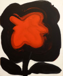 Черный цветок, 2016, 60х50 см, холст/акрил