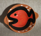 Bowl Red Fish, 2016, earthenware with underglaze painting, d 200 mm