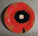 Plate Red Poppy, 2016, d250 mm, earthenware, underglaze painting