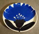 Plate Cornflower, 2016, faience, painting with engobe