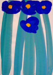 Irises, 2018, acrylic/paper, 86×61 cm